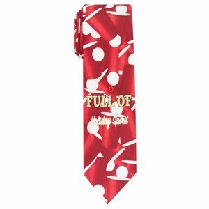 St. Nicholas Square NWT Full of Holiday Spirit Red Solo Cup Christmas Tie